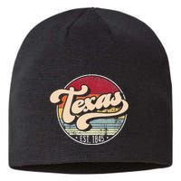 Retro Texas Home State Tx Cool 70s Style Sunset Sustainable Beanie