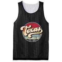 Retro Texas Home State Tx Cool 70s Style Sunset Mesh Reversible Basketball Jersey Tank