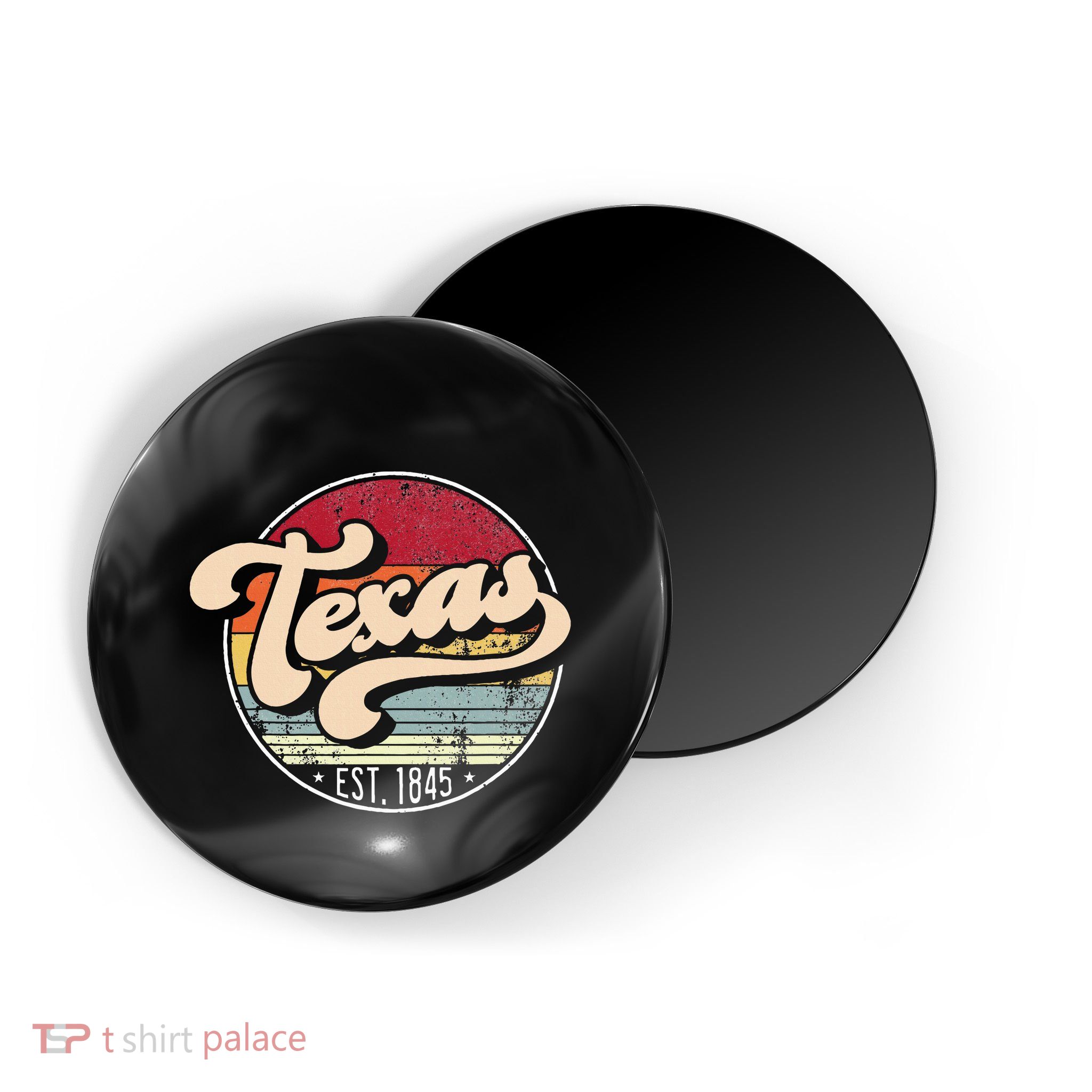 Retro Texas Home State Tx Cool 70s Style Sunset Magnet