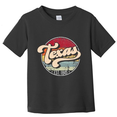 Retro Texas Home State Tx Cool 70s Style Sunset Toddler T-Shirt