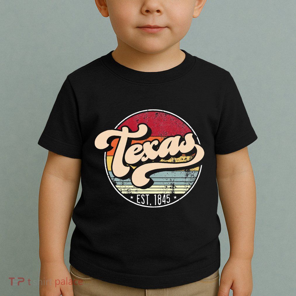 Retro Texas Home State Tx Cool 70s Style Sunset Toddler T-Shirt