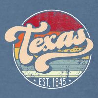 Retro Texas Home State Tx Cool 70s Style Sunset Garment-Dyed Sweatshirt