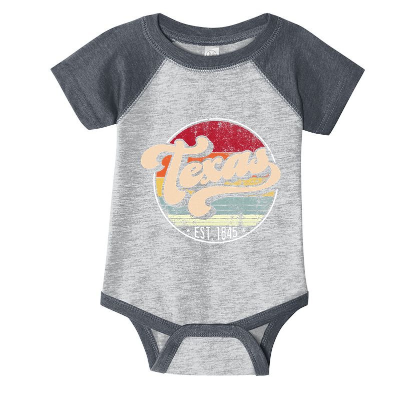 Retro Texas Home State Tx Cool 70s Style Sunset Infant Baby Jersey Bodysuit