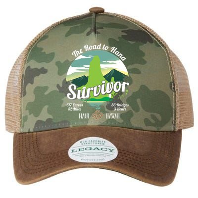 Road To Hana Survivor Curvy Palm Maui Hawaii Lover Gift Legacy Tie Dye Trucker Hat