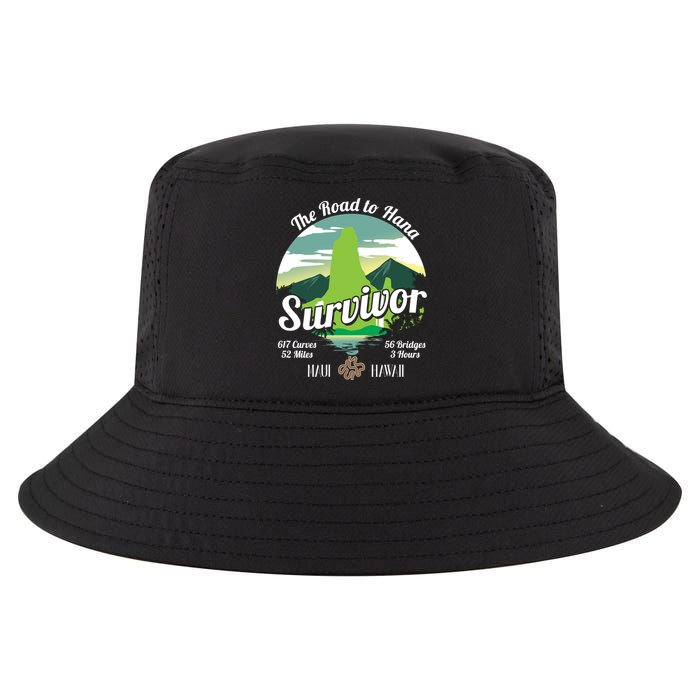 Road To Hana Survivor Curvy Palm Maui Hawaii Lover Gift Cool Comfort Performance Bucket Hat