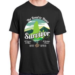 Road To Hana Survivor Curvy Palm Maui Hawaii Lover Gift Adult ChromaSoft Performance T-Shirt