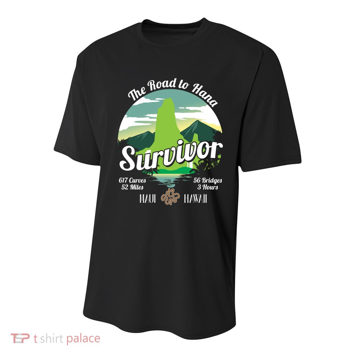 Road To Hana Survivor Curvy Palm Maui Hawaii Lover Gift Youth Performance Sprint T-Shirt