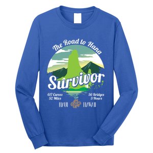 Road To Hana Survivor Curvy Palm Maui Hawaii Lover Gift Long Sleeve Shirt