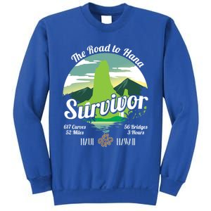 Road To Hana Survivor Curvy Palm Maui Hawaii Lover Gift Sweatshirt