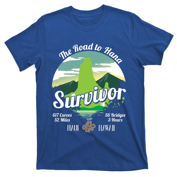 Road To Hana Survivor Curvy Palm Maui Hawaii Lover Gift T-Shirt