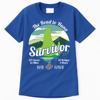 Road To Hana Survivor Curvy Palm Maui Hawaii Lover Gift Tall T-Shirt