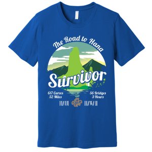 Road To Hana Survivor Curvy Palm Maui Hawaii Lover Gift Premium T-Shirt