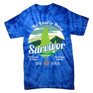 Road To Hana Survivor Curvy Palm Maui Hawaii Lover Gift Tie-Dye T-Shirt