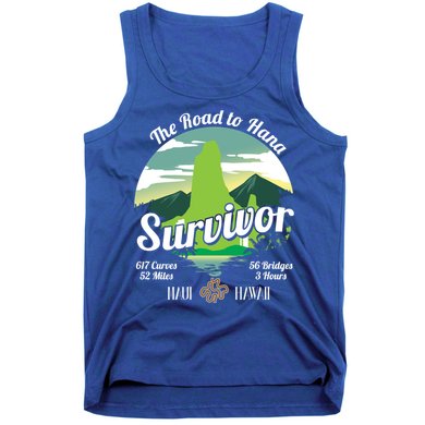 Road To Hana Survivor Curvy Palm Maui Hawaii Lover Gift Tank Top