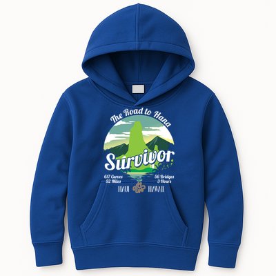 Road To Hana Survivor Curvy Palm Maui Hawaii Lover Gift Kids Hoodie