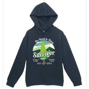 Road To Hana Survivor Curvy Palm Maui Hawaii Lover Gift Urban Pullover Hoodie