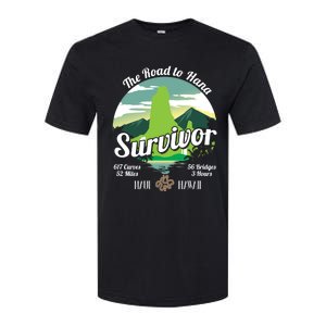 Road To Hana Survivor Curvy Palm Maui Hawaii Lover Gift Softstyle CVC T-Shirt