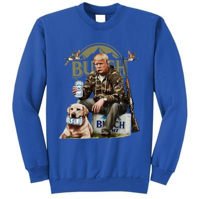 Retro Trump Hunting Deer Funny Beer Drinking Hunting On Back Sweatshirt