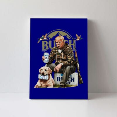 Retro Trump Hunting Deer Funny Beer Drinking Hunting On Back Canvas