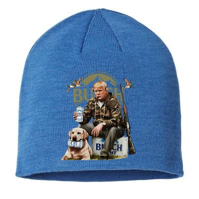 Retro Trump Hunting Deer Funny Beer Drinking Hunting On Back Sustainable Beanie