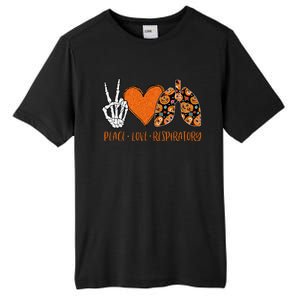 Respiratory Therapist Halloween Costume Peace & Love Skeleton Tall Fusion ChromaSoft Performance T-Shirt