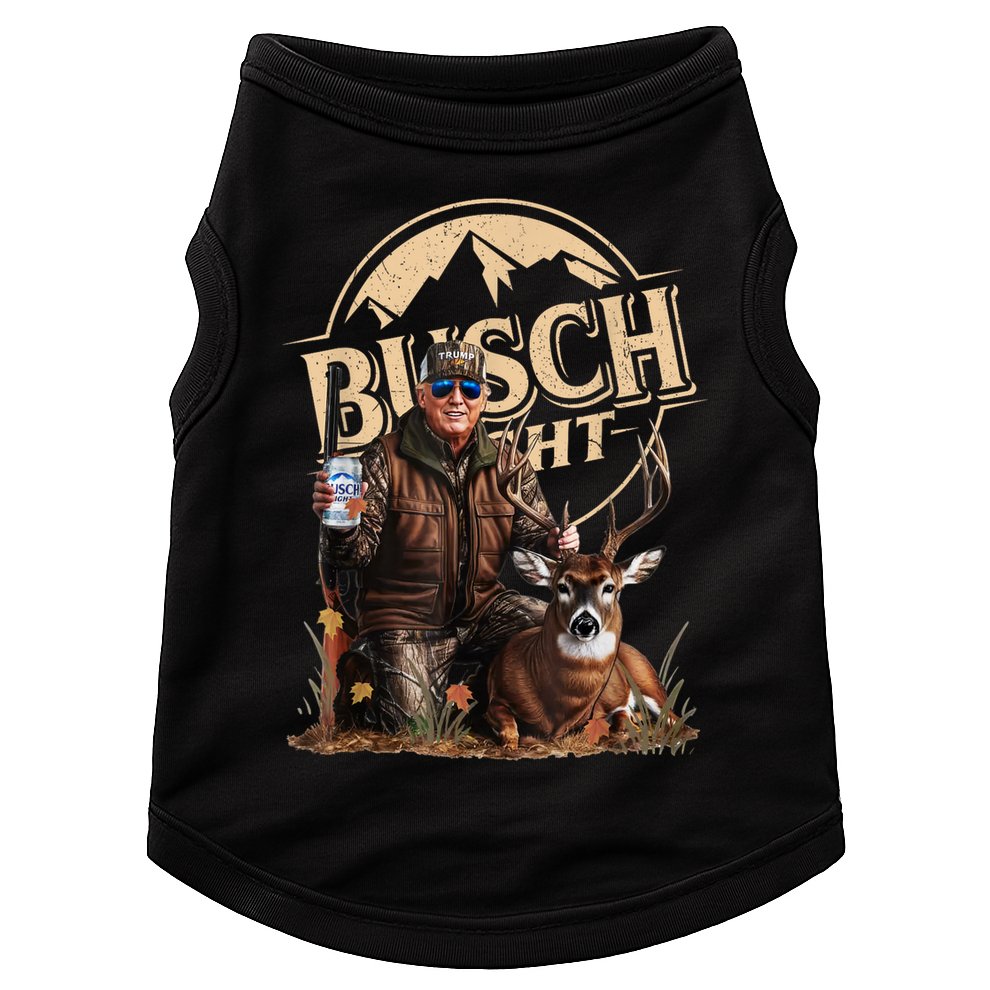 Retro Trump Hunting Deer Funny Beer Drinking Beer Hunting Doggie Tank