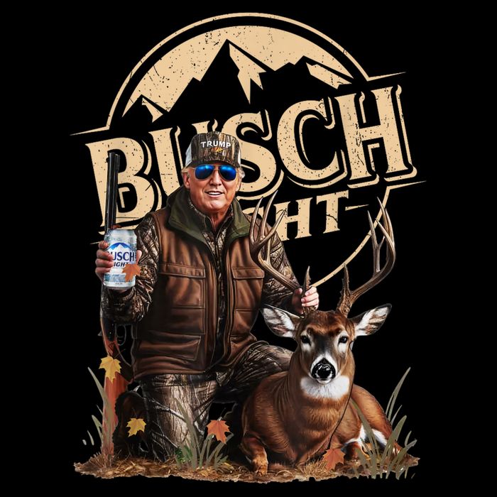 Retro Trump Hunting Deer Funny Beer Drinking Beer Hunting Cooling Performance Crew T-Shirt