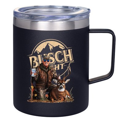 Retro Trump Hunting Deer Funny Beer Drinking Beer Hunting 12oz Stainless Steel Coffee Mug
