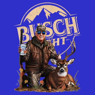 Retro Trump Hunting Deer Funny Beer Drinking Beer Hunting T-Shirt