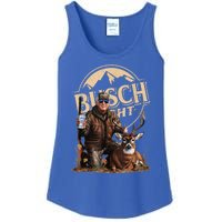 Retro Trump Hunting Deer Funny Beer Drinking Beer Hunting Ladies Essential Tank