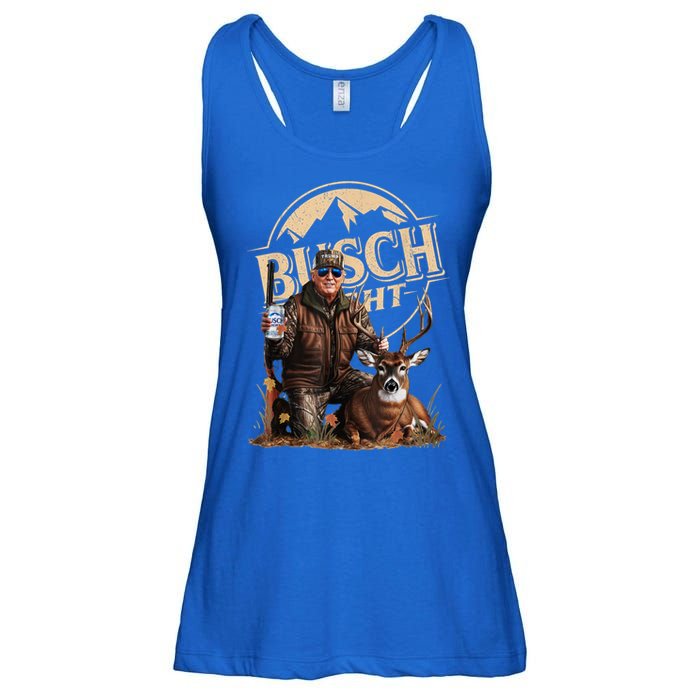 Retro Trump Hunting Deer Funny Beer Drinking Beer Hunting Ladies Essential Flowy Tank