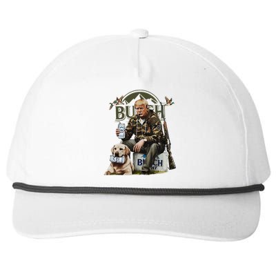 Retro Trump Hunting Deer Funny Beer Drinking Beer Hunting Snapback Five-Panel Rope Hat