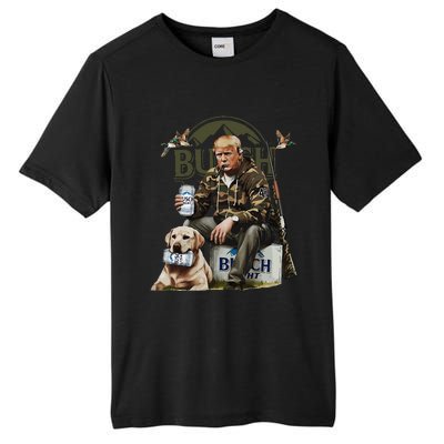 Retro Trump Hunting Deer Funny Beer Drinking Beer Hunting Tall Fusion ChromaSoft Performance T-Shirt