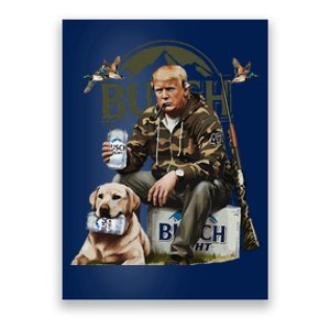 Retro Trump Hunting Deer Funny Beer Drinking Beer Hunting Poster