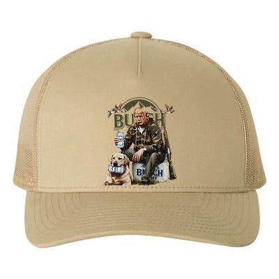 Retro Trump Hunting Deer Funny Beer Drinking Beer Hunting Yupoong Adult 5-Panel Trucker Hat