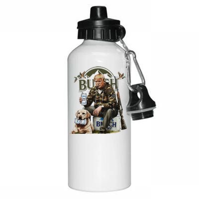 Retro Trump Hunting Deer Funny Beer Drinking Beer Hunting Aluminum Water Bottle