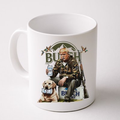 Retro Trump Hunting Deer Funny Beer Drinking Beer Hunting Coffee Mug