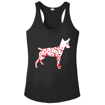 Rat Terrier Heart Dog Valentine's Day Gift Ladies PosiCharge Competitor Racerback Tank