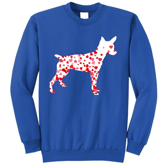 Rat Terrier Heart Dog Valentine's Day Gift Sweatshirt