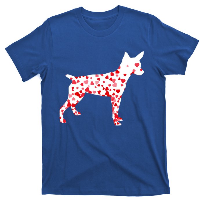 Rat Terrier Heart Dog Valentine's Day Gift T-Shirt