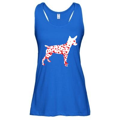 Rat Terrier Heart Dog Valentine's Day Gift Ladies Essential Flowy Tank