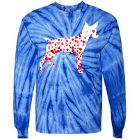 Rat Terrier Heart Dog Valentine's Day Gift Tie-Dye Long Sleeve Shirt