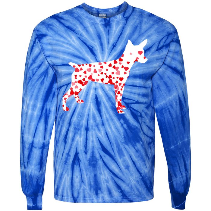 Rat Terrier Heart Dog Valentine's Day Gift Tie-Dye Long Sleeve Shirt