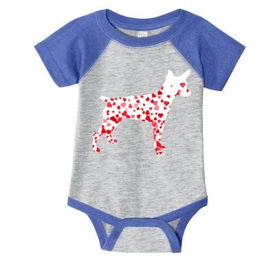 Rat Terrier Heart Dog Valentine's Day Gift Infant Baby Jersey Bodysuit