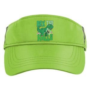 Rex The Halls Dinosaur Christmas Adult Drive Performance Visor