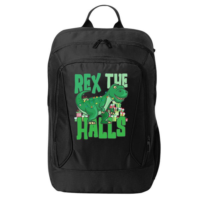 Rex The Halls Dinosaur Christmas City Backpack