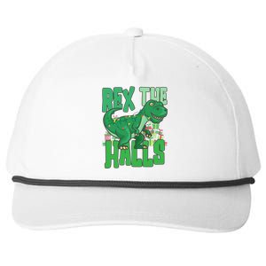 Rex The Halls Dinosaur Christmas Snapback Five-Panel Rope Hat