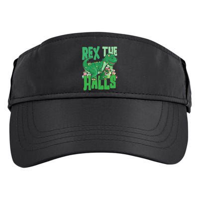 Rex The Halls Dinosaur Christmas Adult Drive Performance Visor