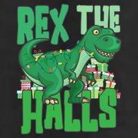 Rex The Halls Dinosaur Christmas Adult Drive Performance Visor