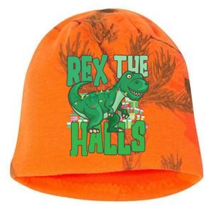 Rex The Halls Dinosaur Christmas Kati - Camo Knit Beanie